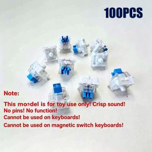 100Pcs Mini Fidget Clicker Mechanical Key Switch Safe Durable for Keyboard Key Replacement Kids Sensory Play