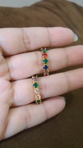 Cincin Wanita Warna Yasmin KristalTitanium 22K ( Emas )