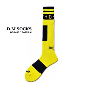 D.M Mens Socks Fashion Stocking Sports Soccer Socks Letters Fashion Trendy Socks Stockings Towel Bottom Thickening Sweat-Absorbing