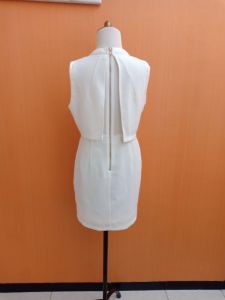 mini midi dress wanita putih M cewek MEWAH kutung model crop top cute