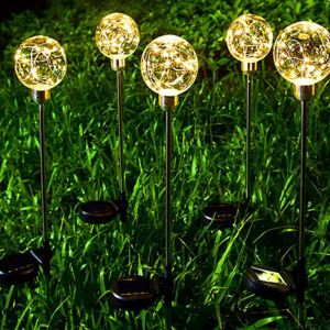 1PC Solar Powered Crystal Globe Pathway Lights - For Garden Patio And Festive Occasions