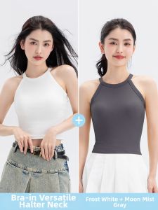 Summer Outerwear Bra Pads Included Strap Top