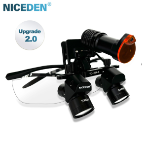 Dental 5x loupes Dental binocular magnifying glass 5w LED Laboratory Medicine binocular magnifying lens light Dental surgical equipment