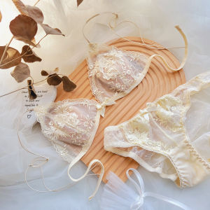 Beautiful Back Underwired Bra Thin Belt Girl French Triangle Cup