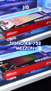 KEYBOARD (คีย์บอร์ด) SIGNO KB-752BLK MEZZON (BLACK) (BLUE OPTICAL SWITCH - RGB - EN/TH)