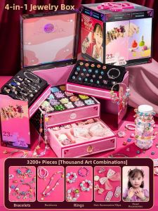 TEMiTANGMI | DIY Princess Bead Making Kit Jewelry Box Toy Set