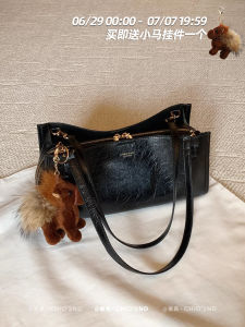 Warm Cocoa Tote Bag Black Texture Hand and Shoulder