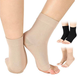 2Pcs Ankle Compression Socks 20-30mmhg Ankle Compression Support Sleeve for Injury Recovery Joint Pain Plantar Fasciitis Foot Pain Relief