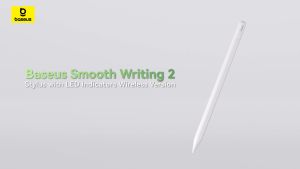 Baseus Smooth Writing 2 Stylus with LED Indicators Wireless Version Moon White (USB-C Cable and Active Pen Tip Included)