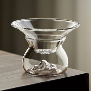 Handmade Chinese Style Glass Tea Strainer Tea Set Fair Cup Tea Separator Traditional Handmade Tea Tools for Tea Ceremony