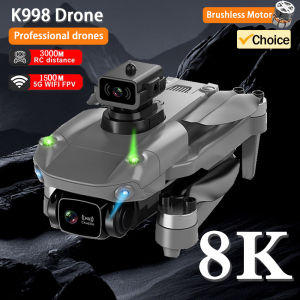 New K998 8K HD dual camera drone intelligent obstacle avoidance quadcopter GPS WIFI brushless RC helicopter childrens toys