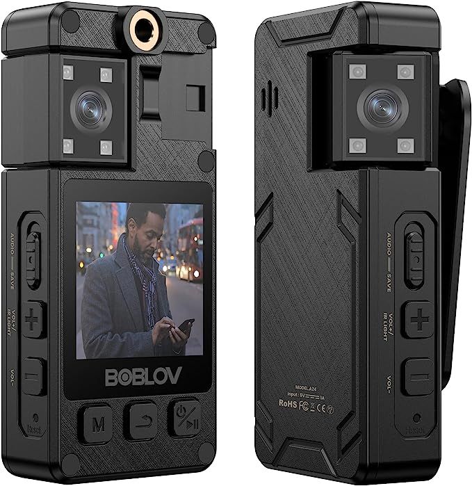New Arrival BOBLOV A24 1296P Body Worn Camera, 180° Rotate Side