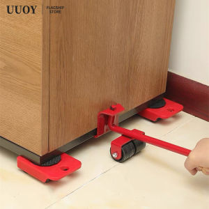 UUOY Furniture Lifter Mover Set 5 Pcs Heavy Duty Easy Furniture Appliance Lifter And Rollers Wheels Moving Tools