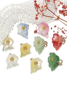 Gradient Tươi Phong Cách Cổ Xưa Lụa Áo Sơ Mi Và Qipao Nút Chuông Thủy Tinh Thật Hoa Tôn Tạo Phụ Kiện Thời Trang Truyền Thống Trung Quốc