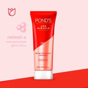 Ponds Age Miracle Facial Wash Anti Aging+Glowing with Retinol & Niacinamide 100G