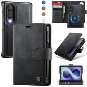 For Samsung Galaxy Z Fold8 Ultra / 8 2in1 Detachable Wallet Case Black | Compatible with Magnetic Magnetic RFID Blocking Card Holder Shockproof Kickstand Wireless Charging PU Leather Flip Cover