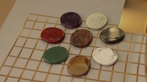 46mm Hand Carved Palm Stone Worry Stone Gemstone Crystal Healing Meditation Stone Home Decor Souvenir Big Size