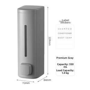 Asvel | Wall Mounted No-Drill Magnetic Soap Dispenser