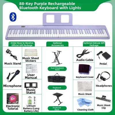 keyboard piano Portable Rechargeable Foldable MIDI Electronic Piano