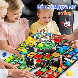 Bộ Cờ Cá Ngựa 3D Super Battle Ludo 3 Tầng - Đồ Chơi Thông Minh Phát Triển Trí Tuệ Tư Duy Logic