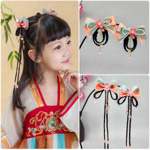 สไตล์จีนผีเสื้อปมเด็ก Hairclip เต้นรําเครื่องแต่งกายอุปกรณ์เสริมแบบดั้งเดิม Hanfu Headwear สําหรับหญิง