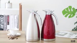 2 L Baja Tahan Karat Vakum Ganda Gaya Eropa Termos