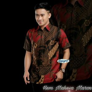 HEM LENGAN PENDEK BAJU BATIK BATIK PEKALONGAN ATASAN PRIA SERAGAM BATIK