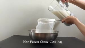 FATCAT Nut Milk Bag Strainer with Stand Strainers Fine Mesh Bags Jelly strainer Reusable Cheese Cloth Bag for Straining for Filter Juices NutMilk Cheese Honey Butter S