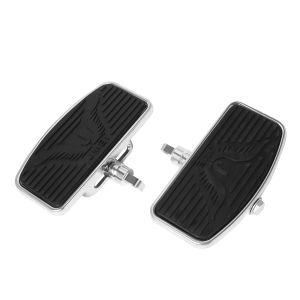Universal Adjustable Motorcycle Front & Rear Passenger Floorboard Mount Foot Pegs Footrests