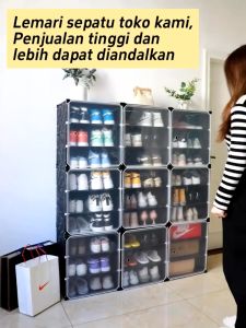 Trove  Rak sepatu modern/lemari sepatu plastik tahan debu/rak sepatu tempat penyimpanan sepatu