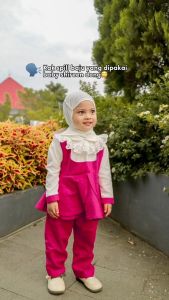 Little Esquina AERA Dress Setelan one set anak perempuan 1-8 tahun Le 2132