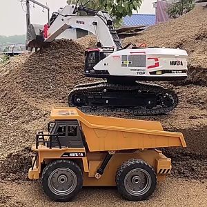 รถแม็คโคร Huina 1594 22 Channe รถแบคโฮ 22 Channe 1/14 2.4Ghz Rc