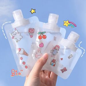 5Pcs 30/50/100ML Portable Dispenser Bag Liquid Lotion Travel Packaging Bag Reusable Leak-proof For Shampoo Cosmetic Storage Container