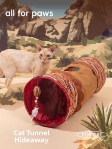 All for paws | Foldable Indian Style Cat Tunnel Toy
