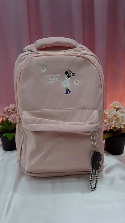 619 Korea Backpack High Quality Beg Sekolah School Bag Beg Galas Laptop College Design Girl Lazada