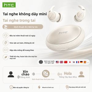 Tai Nghe Bluetooth Mini HTC NE76 Tai Nghe Nhét Tai Không Dây Có Chức Năng Dịch Thuật AI Giảm Tiếng Ồn Tuổi Thọ Pin Dài Điều Khiển Bằng Cảm Ứng