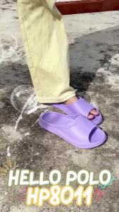 Hello Polo HP8011W รองเท้ายางeva พื้นหนานุ่มและเสริมความสูง กันลื่น แฟชั่นฤดูร้อน ส่งจากไทย รองเท้าแตะ ลําลอง สําหรับสตรี