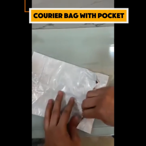 10pcs/20pcs PARCEL BAG MURAH ADA POKET Flyers Courier Bag with Pocket saiz S M L XL Plastik Pos Flyers Postage ada Poket
