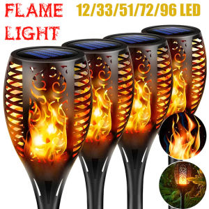 12-96LED Garden Light Outdoor Landscape Decoration Solar Light Solar Flame Light Waterproof for Garden Landscape Lawn