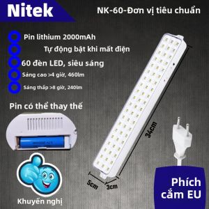 Đèn LED Khẩn Cấp Di Động Có Thể Sạc Lại Đèn Làm Việc Tự Động Gắn Trên Tường Bóng Đèn Pin Cho Mất Điện Tại Nhà