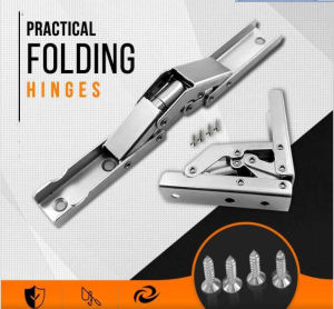 บานพับสแตนเลสปรับได้ (แบบไม่ต้องฝัง) 304 ชั้น - บานพับชั้น 1 จำหน่ายอันละ (1 อัน แถมสกรู 4 ตัว)