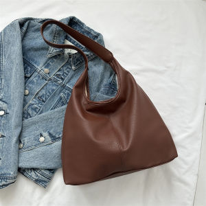 Niche Style Satchel Large Capacity Bag Female 2023 New Arrival Korean Style Fashion Tote Bag Minimalist Texture Shoulder Underarm Bag