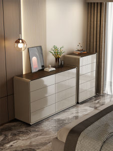 Italian Minimalist Bed End Storage Cabinet