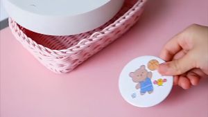 Azza Queen Acc Korea Cermin Saku Portable Mini Bentuk Bulat Motif Bulat Import Murah