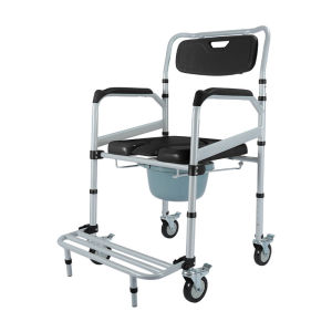 Yade Bath Chair with Wheels for the Elderly For Home Solid Foldable Bath Chair Mobile Toilet Toilet for the Disabled