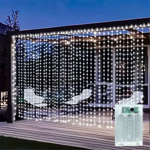 Wedding Outdoor Decor 2026 Ramadan Decoration Valentines Day LED Curtain String Light Eid Mubarak for Home Fairy Battery Power