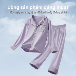 YINGXIAOYA | Đồ Ngủ Dài Tay Mỏng Cho Trẻ Em Chất Modal