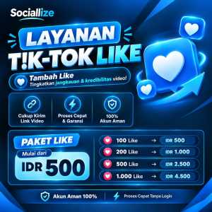 Like TT TikTok Permanen Murah Real like Murah