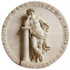 2D Ancient Greek Mythical Sculpture "| Classic Art Masterpiece | Mythical Theme Elements Durable Interior Exterior Decoration-