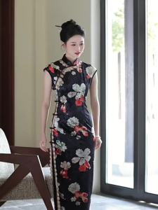 Elegant Slimming Sleeveless Cheongsam 1piece
